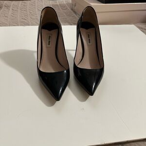 Miu Miu Glossy Black Heels